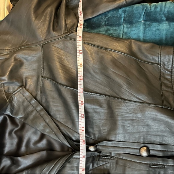 TRIBAL black buttery soft genuine leather jacket blazer size 8 fall classic - Picture 5 of 7